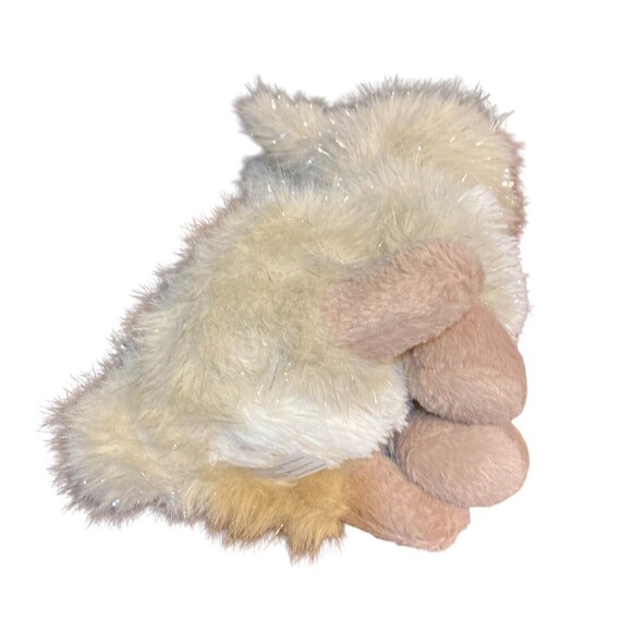 Fur Bunny Brown Stuffed Animal Easter Rabbit Plush‎ Soft Tinsel Glam Sparkle 14” - Picture 4 of 6